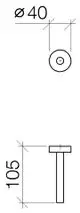 DORNBRACHT Reserve-Papierrollenhalter SERIENSPEZIFISCH 83590979 Platin gebürstet, 83590979-06 Galeriebild 3